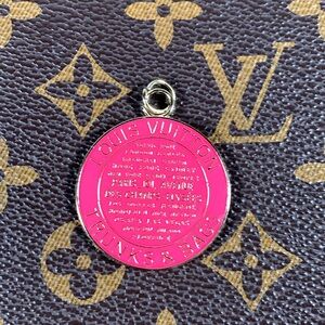 Hot Pink Upcycled LV Bags and Trunks Charm